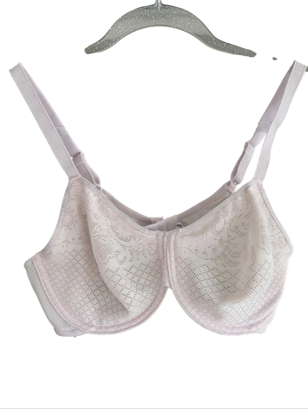 Wacoal 857210 Bra Pale Pink 36C Lace Underwire Bra Feminine